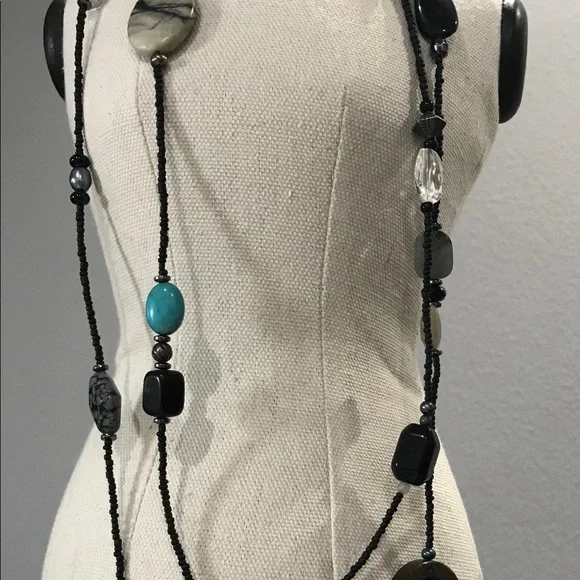 Silpada long necklace with beautiful stones - Picture 1 of 6